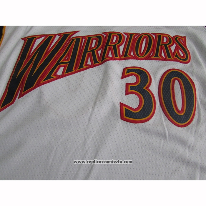 Camiseta Golden State Warriors Stephen Curry #30 Hardwood Classics Blanco